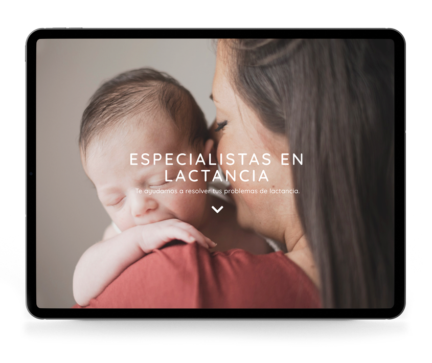 Diseño web para especialista en lactancia materna