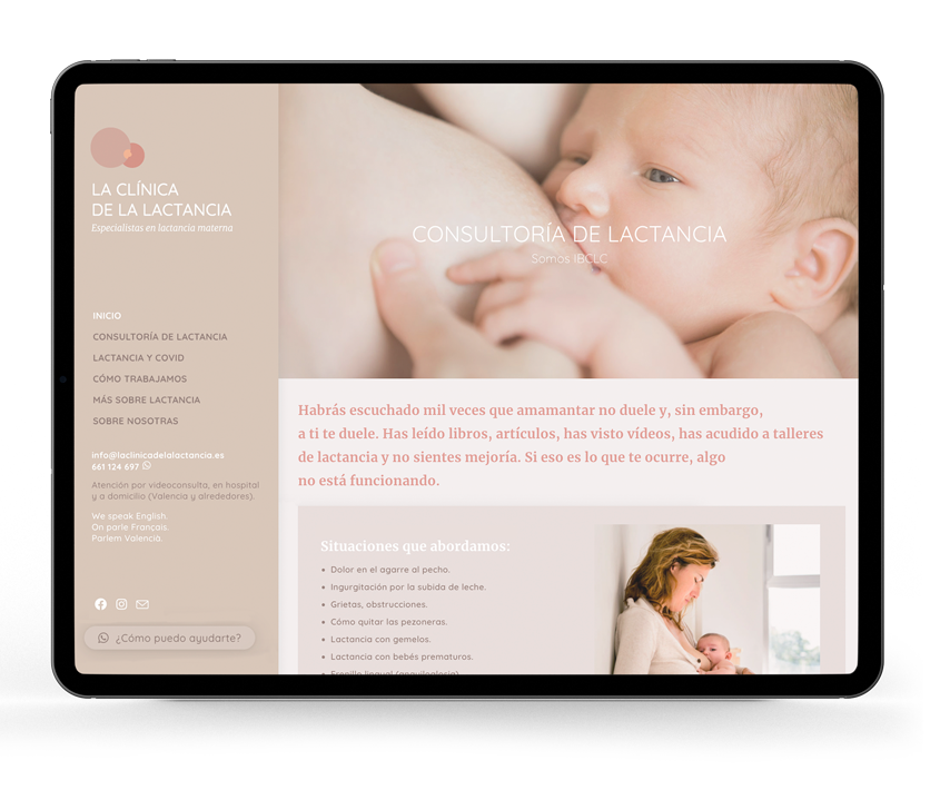 Página web para consultora en lactancia materna